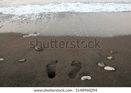 Footsteps in the Sand, Finike beach Antalya 