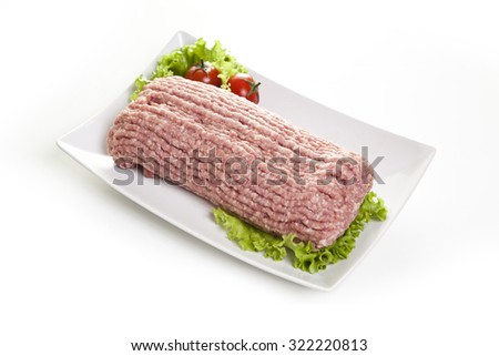 Forcemeat isolated on a white background