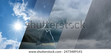 Foto Bild Starkes Gewitter über Hügeln