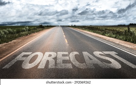 Forecast Written On Rural Road