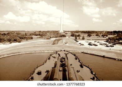 Forecastle Of USS Texas And San Jacinto Monument