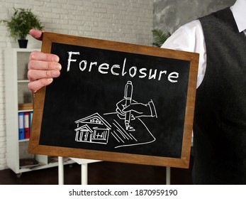 Foreclosure Home For Sale Real Estate Inscription On The Piece Of Paper.