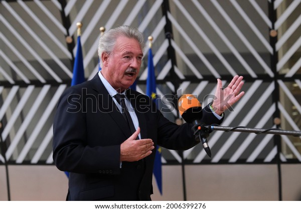 Foreign Affairs Minister Jean\
Asselborn of Luxembourg  attends a meeting of EU foreign ministers,\
at the European Council in Brussels, Belgium on July 12,\
2021.\
\
