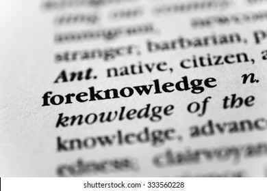 Foreknowledge - Shutterstock ID 333560228