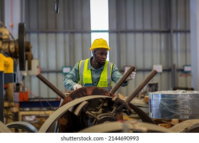 Foreman or worker work at factory site check up machine or products in site. Engineer or Technician checking Material or Machine on Plant. Industrial and Factory. - Shutterstock ID 2144690993
