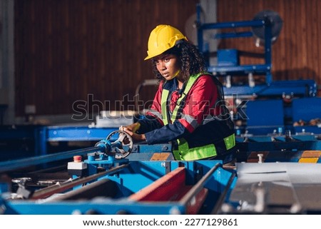 Foreman or worker work at factory site check up machine or products in site. Engineer or Technician checking Material or Machine on Plant. Industrial and Factory.	