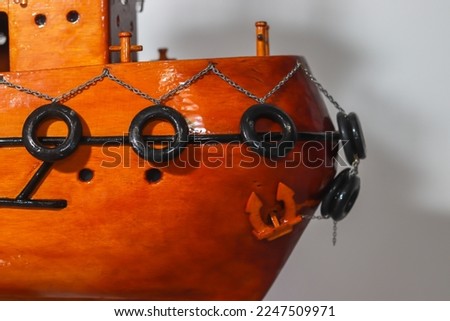 the forepart of the ship and the anchor