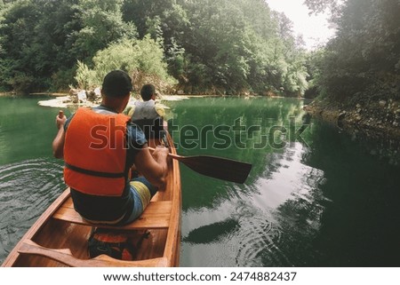 Similar – Image, Stock Photo Canoe break Nature