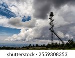 Forest fire watch tower in the Urbión Peaks. Vinuesa. Soria. Spain.