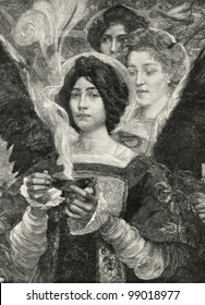 Forest flavor. Engraving by Bod from picture by Maxence. Published in magazine 