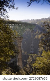 Foresthill bridge with light and shadow
