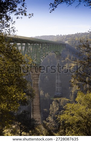 Foresthill bridge with light and shadow