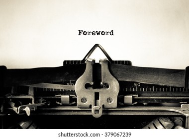 Foreword, An Introduction To Book Typed On Vintage Typewriter