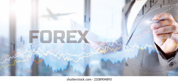 Forex Exchange Concept. Financial Technology Concept. Stock Market Bubble