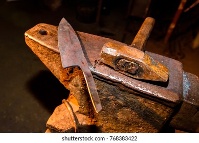 Forge, anvil, knife making. - Powered by Shutterstock