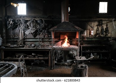 Forge, blacksmith's work, hot metal - Powered by Shutterstock