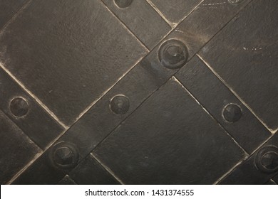 Forged Metal Door Texture Closeup