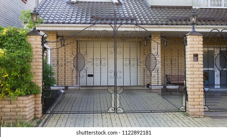 Forged Swing Gates In The Cottage