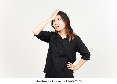 Forget Something Gesture Of Beautiful Asian Woman Isolated On White Background