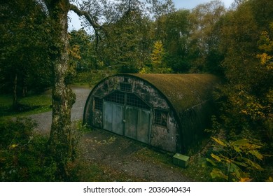 Forgotten barn in a forest