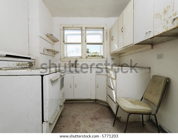 Forgotten Empty Abandoned Dirty Kitchen Stock Photo Edit Now 5771203
