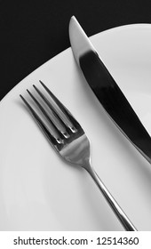 Fork and knife.