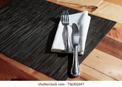 Fork and knife on table  