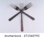 Fork on a gray background 