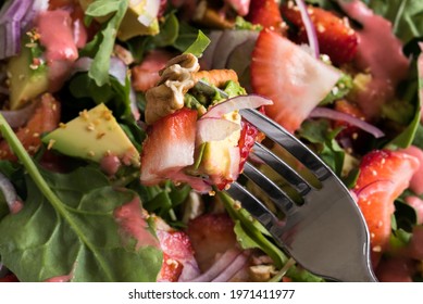 A Forkful Of Strawberry Avocado Salad