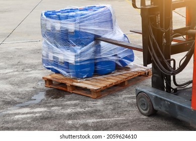 A Forklift Accident Hits A Dangerous Chemical Tank In Factory 