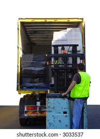 Forklift Driver Loading Truck Stock Photo 3033537 | Shutterstock