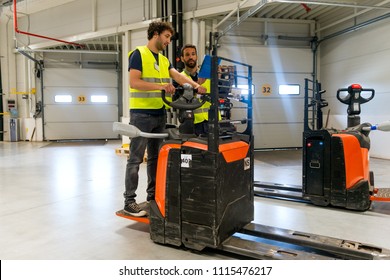 Forklift Driver In Warehouse