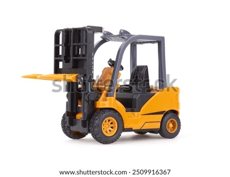Forklift loader, stacker truck, isolate on white background