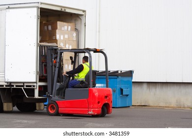 Forklift Loading Truck