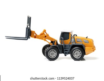 Forklift wire model on white background - Powered by Shutterstock