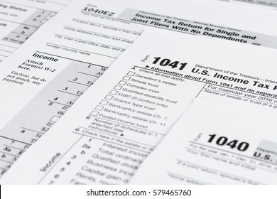 Form 1040 Individual Income Tax return form. Form 1041 U.S. Income Tax Return for Estates and Trusts. United States Tax forms 2016/2017. Form 1040EZ Income Tax Return