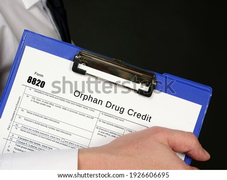 Form 8820 Orphan Drug Credit 
