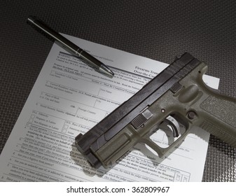 Form to check the background of a gun purchaser and handgun