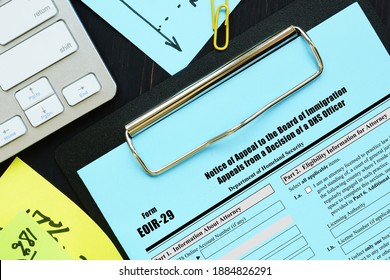 Form EOIR-29 Notice Of Appeal To The Board Of Immigration Appeals From A Decision Of A DHS Officer 
