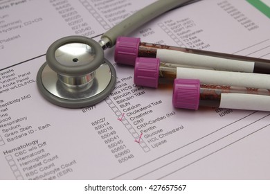 Form Fill Results Biochemistry Blood Tests Stock Photo (Edit Now) 427657732