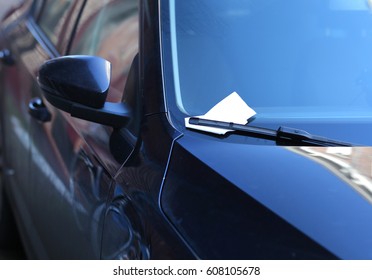 The form is fine under the car wipers. Place for text.  - Shutterstock ID 608105678