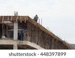 The form work vertical supported by series of wooden support
