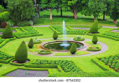 Formal Gardens In The Dunrobin Castle Territory