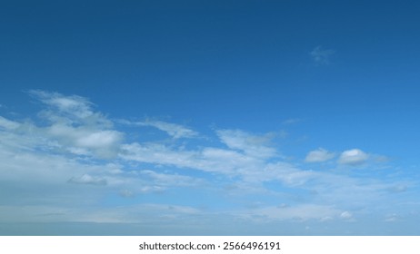 Formation cloud sky scape. Various layers of clouds move in different directions at altitude. Timelapse.