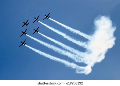 Formation Flight Of Aerobatic Plane