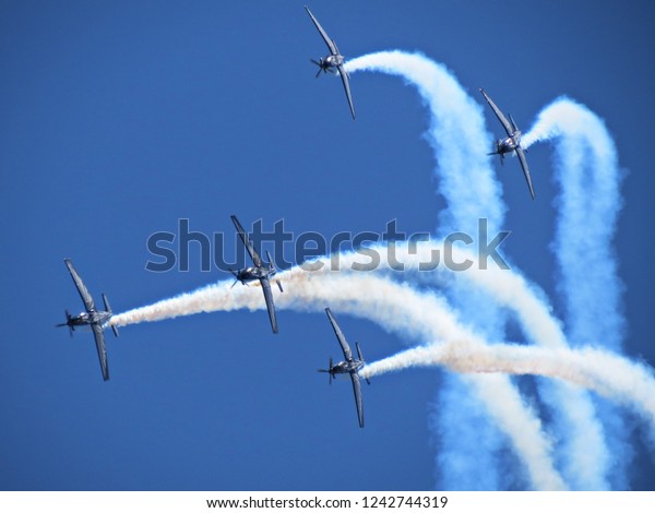 Formation flying at an\
airshow