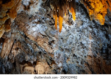 The Formation Of Rocks And Lime And Shale In Ali Sadr Cave In Hamedan, Iran