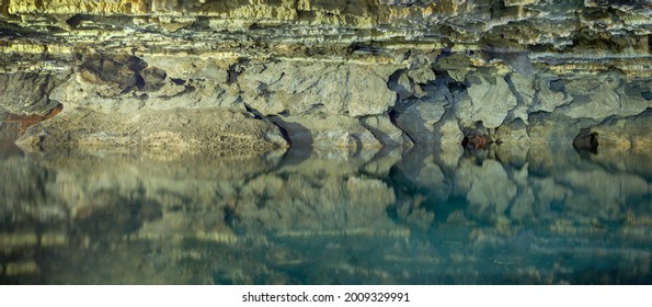 The Formation Of Rocks And Lime And Shale In Ali Sadr Cave In Hamedan, Iran