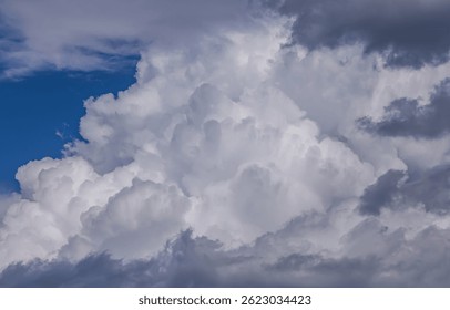 Formation of thunderclouds in the sping sky