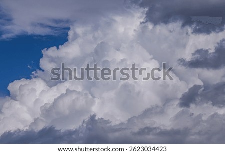 Formation of thunderclouds in the sping sky